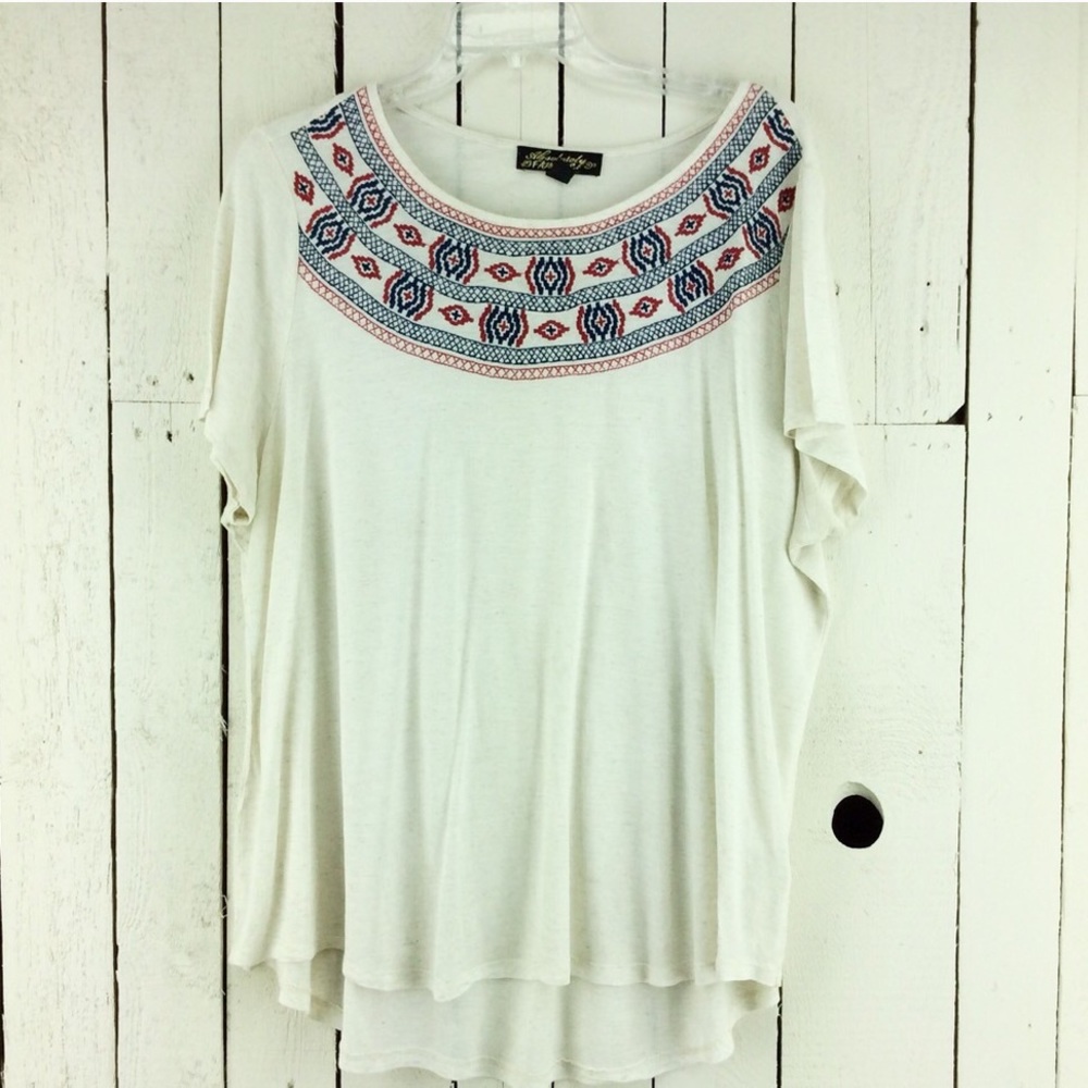 Absolutely Famous embroidered collar shirt Size 2X